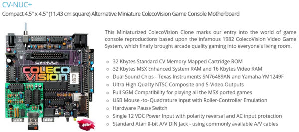 Der CV-NUC+: Ein ColecoVision-Klon, der in Ihre Handfläche passt!