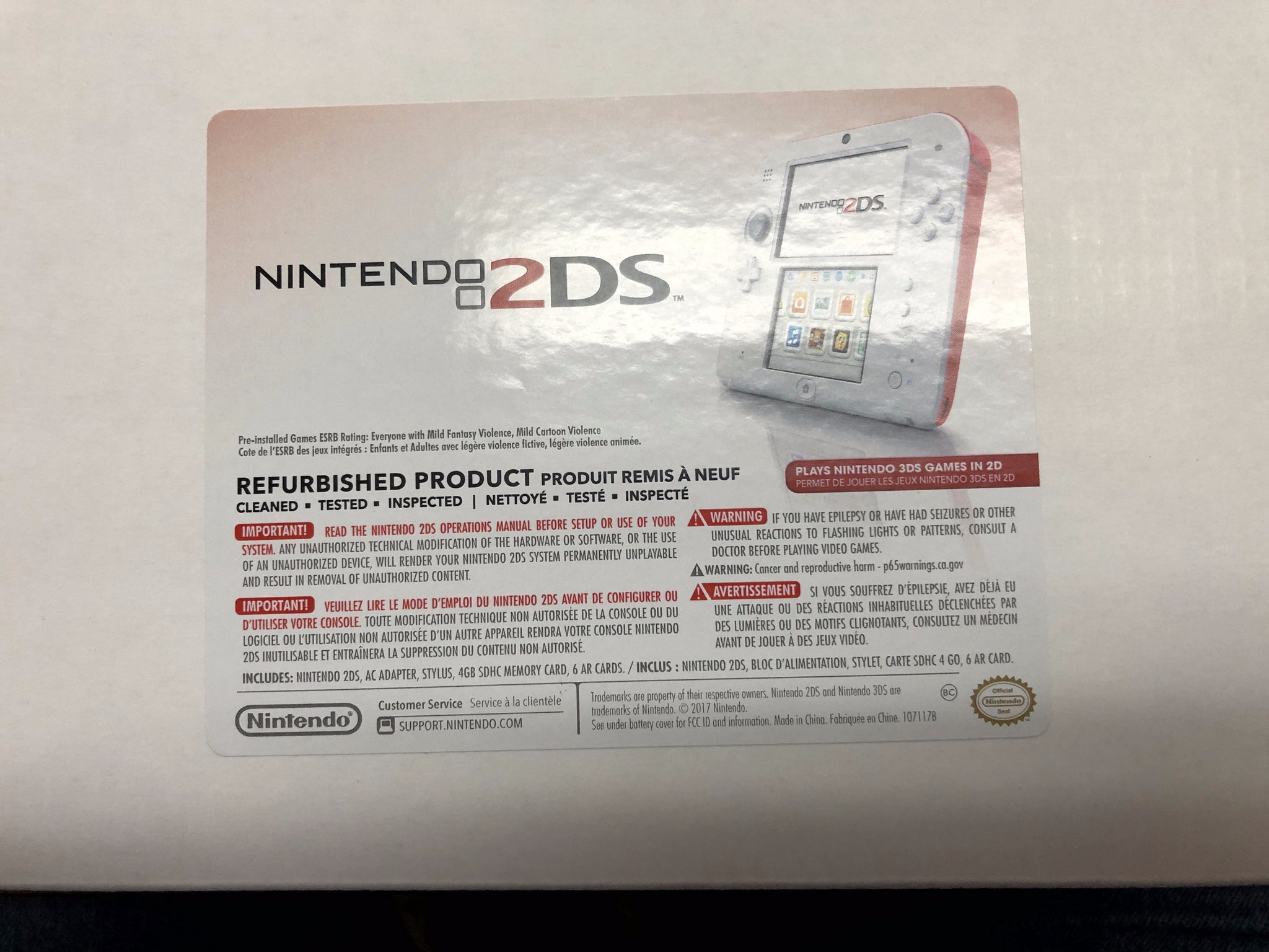 Nintendo 2DS Red - Factory Refurbished
