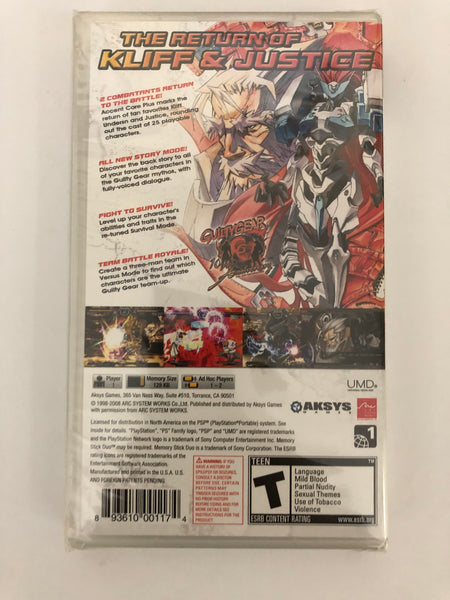 Guilty Gear XX Accent Core Plus Sony PlayStation Portable (PSP) Game NEW