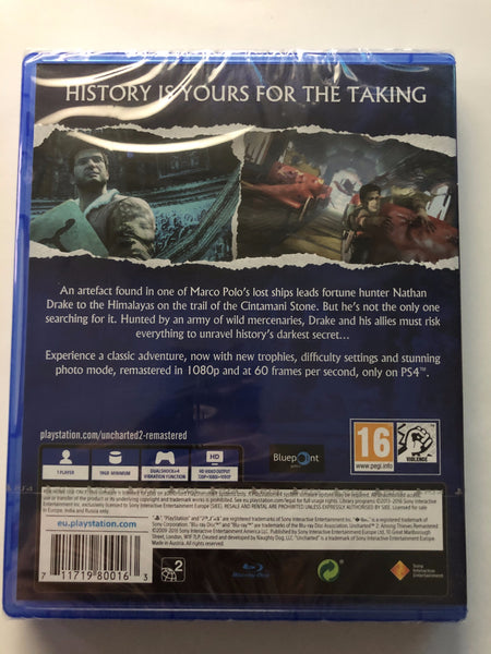 PS4 „Uncharted 2: Among Thieves Remastered“ UK-Version