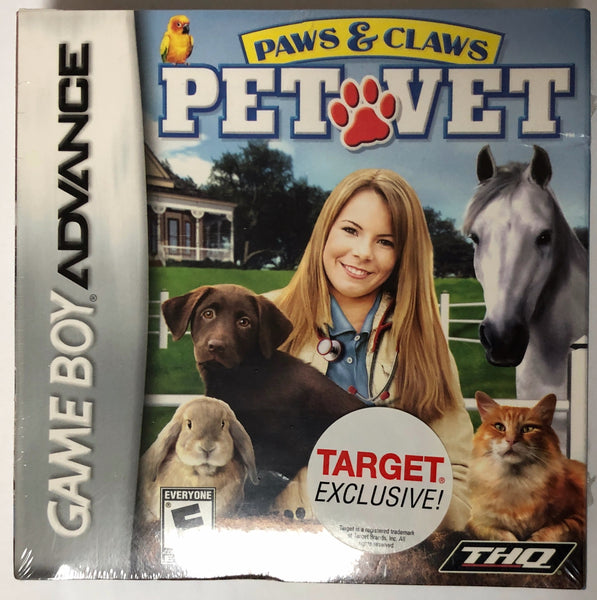 Nintendo Game Boy Advance Game:  "Paws & Claws: Pet Vet" New, sealed