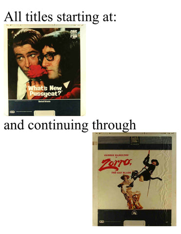 RCA-CEDs: Der Titel beginnt mit „Was ist …“ durch „Zorro, die schwule Klinge“