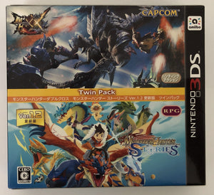 Nintendo 2DS 3DS JP Game:  "Monster Hunter XX Monster Hunter Stories Twin Pack" USED